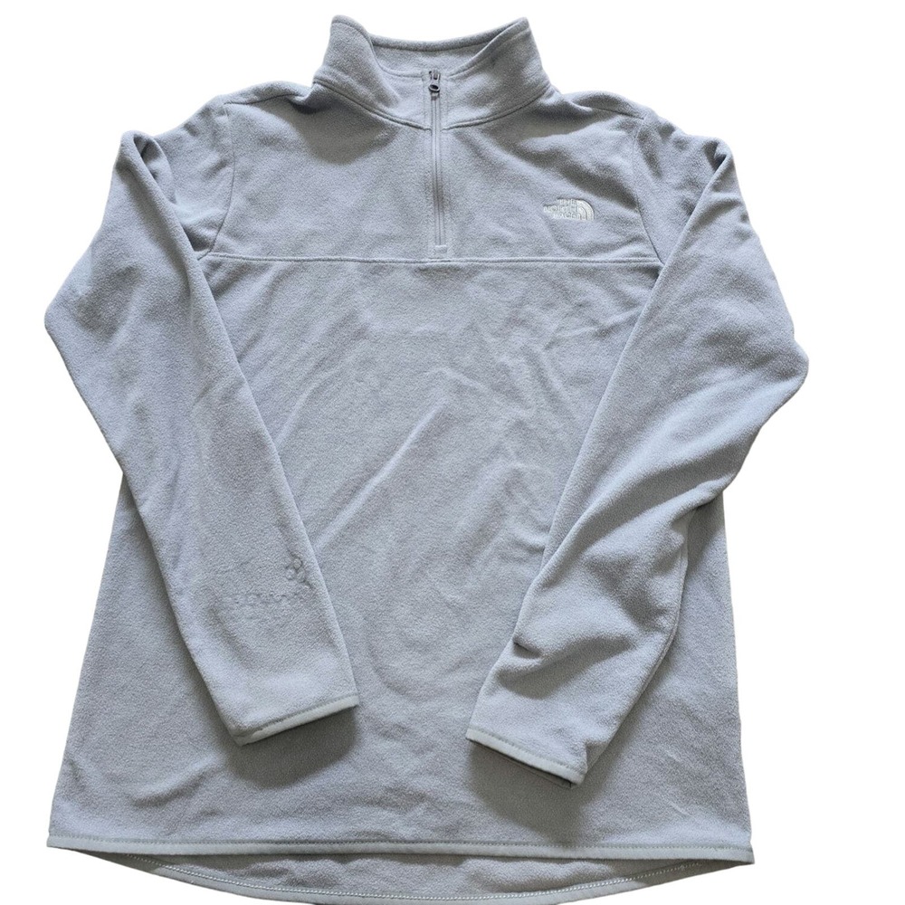 The‎ North Face White Fleece Quarter Zip Jacket Women's Size Small